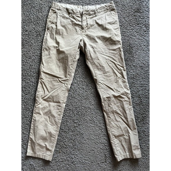 H&M L.O.G.G. Mens Chino Pants Flat front 38x32 - Flat Front Beige Tan Slim Fit - Picture 1 of 8